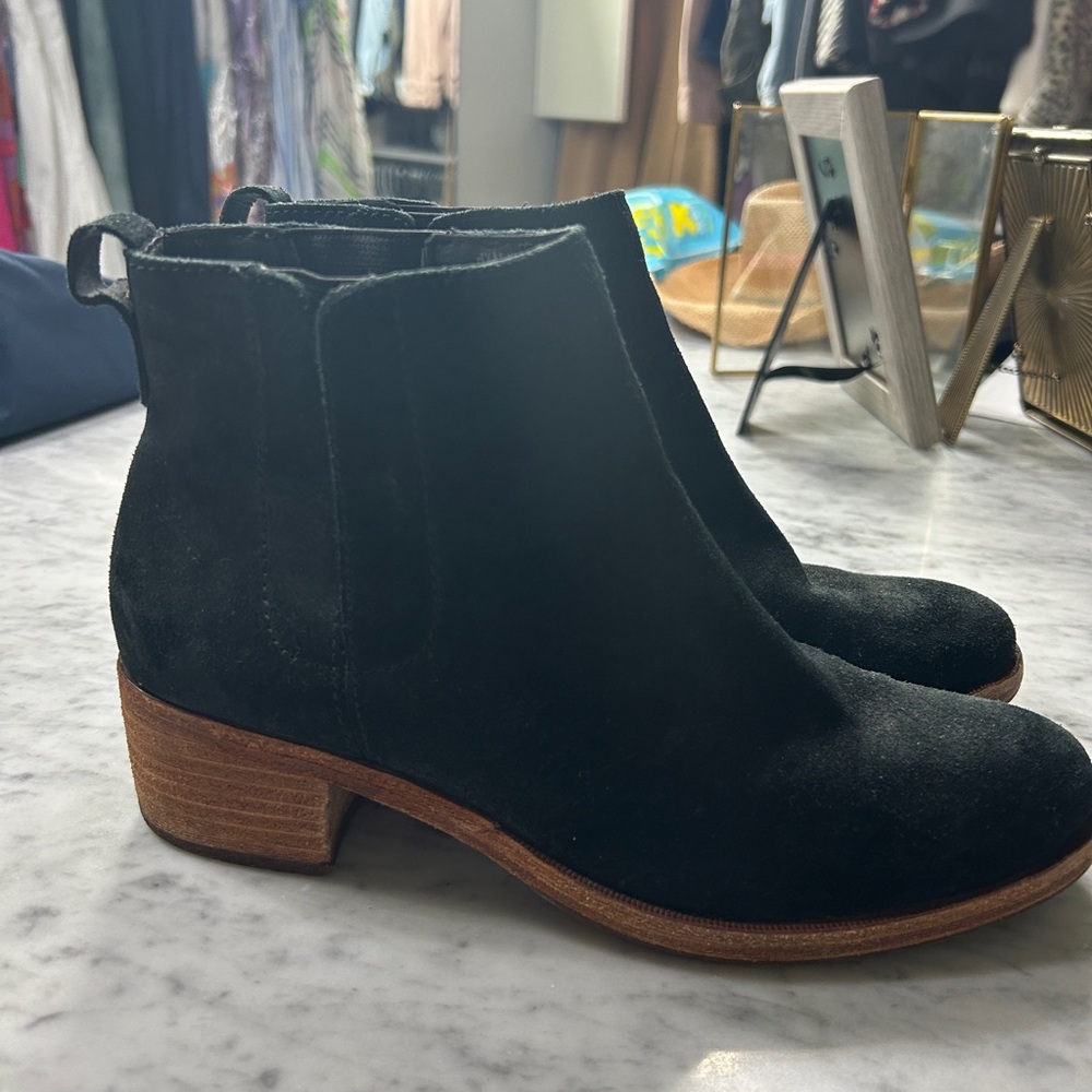 Black suede Korkease booties